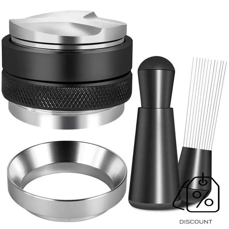 مجموعة ملحقات الإسبريسو ABKR-51 مم، موزع القهوة ومستوى العبث، أداة WDT ومجموعة قمع الجرعات