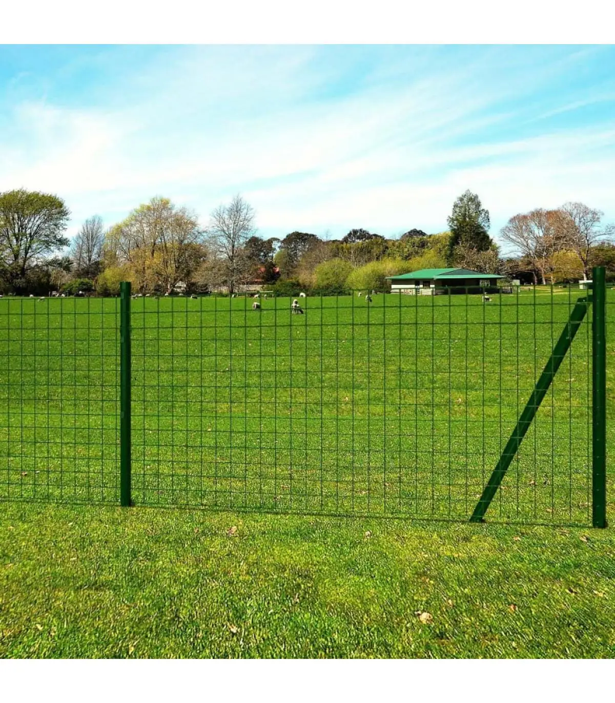 25x1,7 m green steel fence Euro fence panels