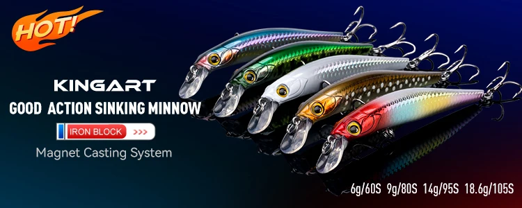 KINGDOM SP Shadow Angelköder 6,5 g 9 g 14 g 14,2 g Suspending Minnow Wobbler Kurbelköder Künstlicher Seebarsch Hecht Angelgerät – Detail 2