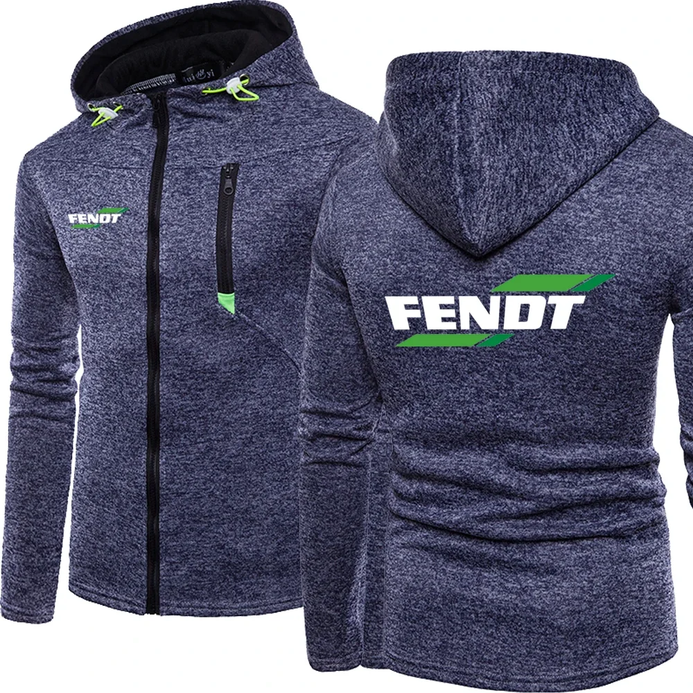 New Spring Autumn Men's Fashion Fendt Logo Hoodie Casual Fleece Cardigan Long Sleeve Hip-Hop Harajuku Zipper Hoody Jacket