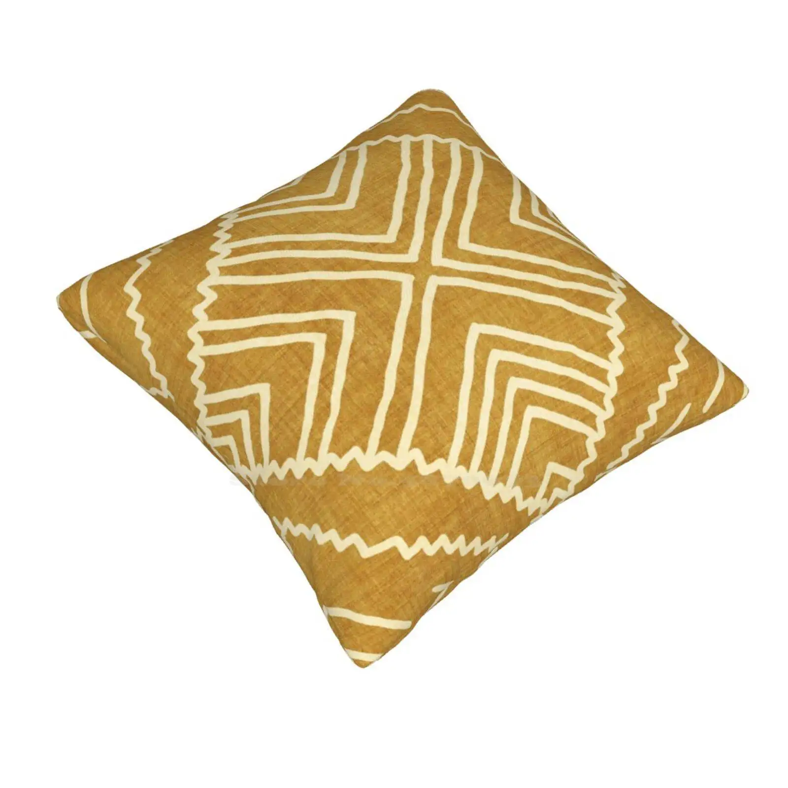 Beni In Gold Soft Comfortable Pillowcase Yellow Golden Mustard Bohemian Circles Geometrics Eclectic Simple Minimal Trendy