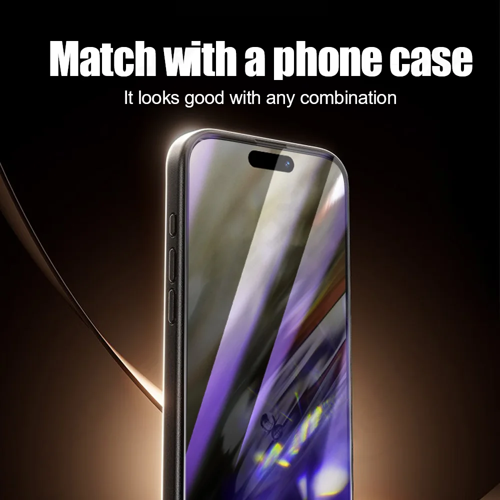 2 Stuks Blauw Licht Privacy Beschermende Film Voor iPhone 17 Pro Max Telefoon Screen Protector 16 15 14 Gehard Glas Smartphone 13 12 11