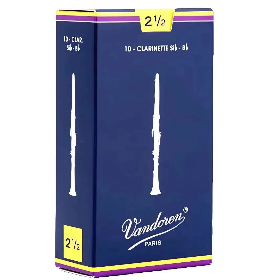 Original Vandoren Blue Box Bb Clarinet Traditional Reed A Box of 10 Strength 2.5 3.0 Bb Clarinet Reed Instrument Accessories