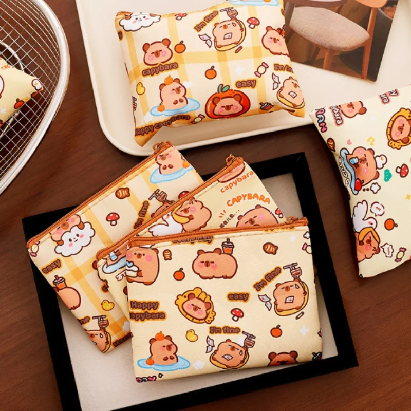 

40pcs/lot Kawaii Capybara Pencil Case Cute Pencil Box Coin Purse Stationery Pen Bag School Supplies