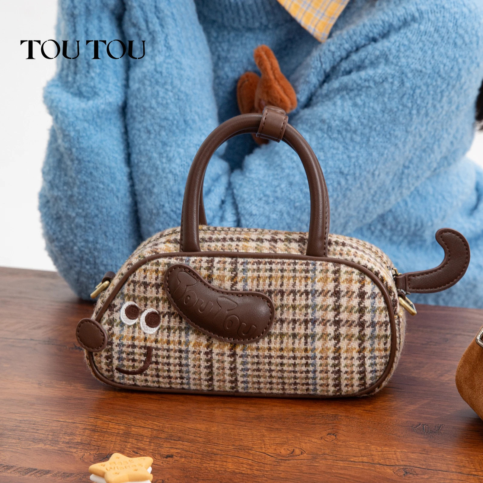 

toutou Official Store boston bag dog shaped Handbags | Bowling Bag Women's Shoulder/Crossbody Bag | bags for women