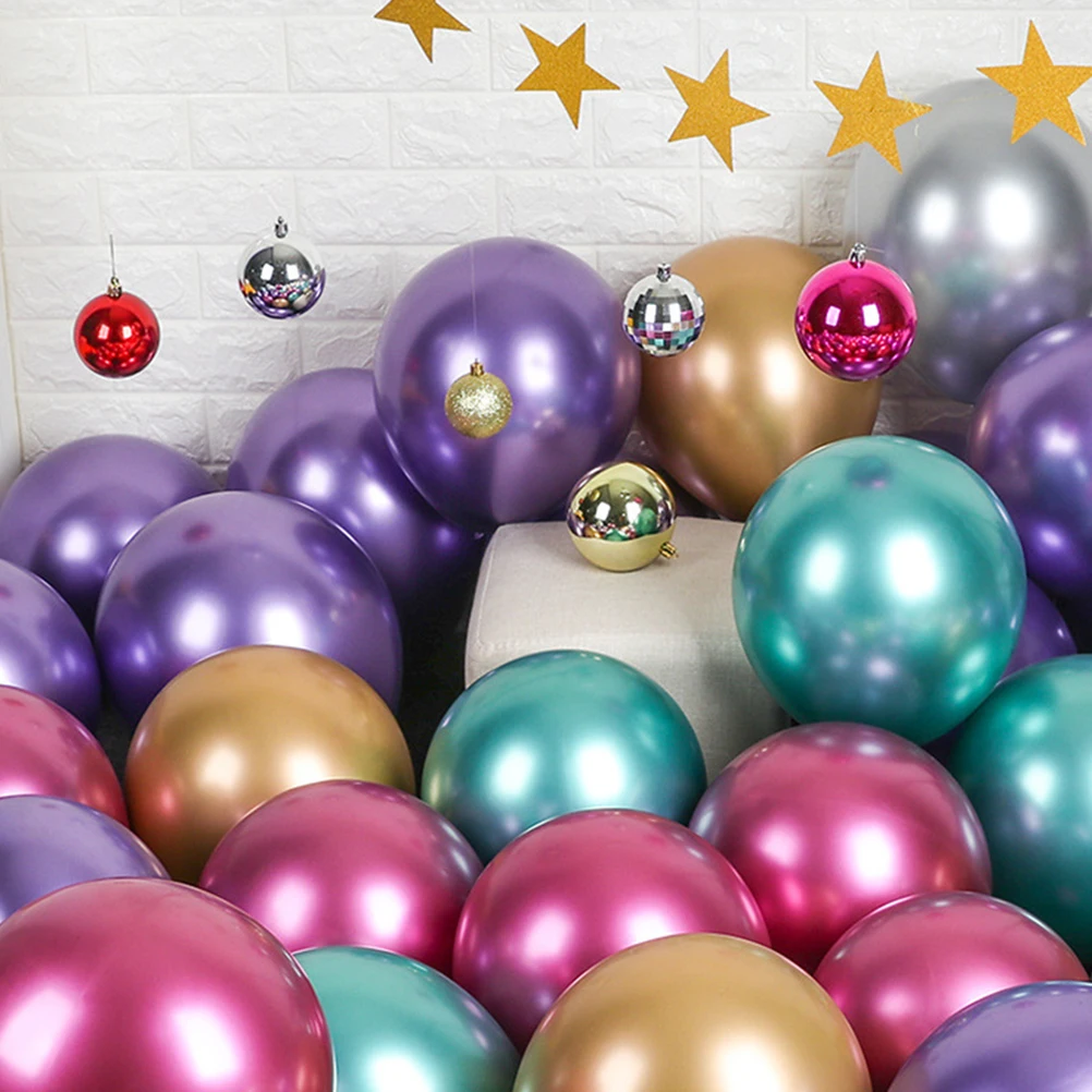 

40Pcs Metallic Latex Balloon Thick Party Decoration Balloons for Wedding Birthday Festival Baby Shower Celebration Supplies
