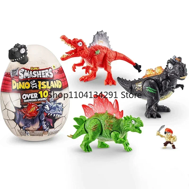

ZURU Smashers Dino Island Mega Egg Spinosaurus Mini Egg T-Rex Prehistoric Discovery Toy Spinosaurus Stegosaurus Model Boy Toys