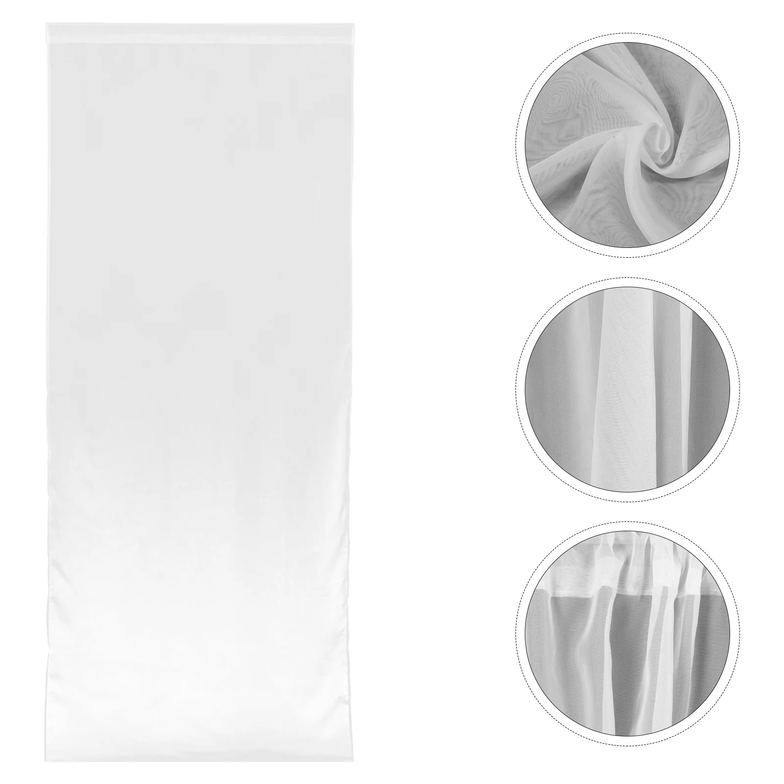

2Pcs White Sheer Curtain Panels Long Semi Sheer Window Drapes for Living Room Bedroom Nursery Energy Saving Window Curtain