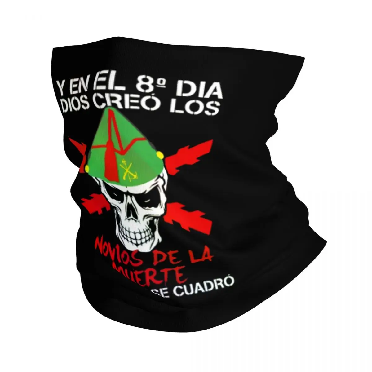 Custom Spanish Legion Bandana Neck Gaiter for Hiking Women Men Wrap Scarf Spain Coat of Arms Headband Warmer Face Scarf Cover