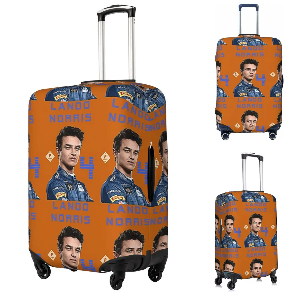 

"Lando Norris - LN4" - By P FashionArt Suitcase Cover Protection Elastic Travel Luggage Protector Covers for 18-32 Inch