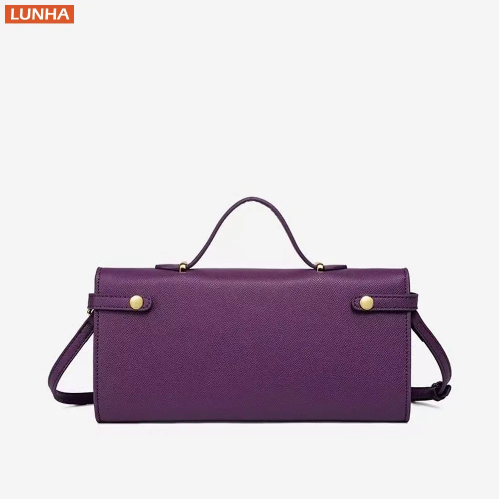 حقيبة كتف للسيدات من جلد البولي يوريثان، محفظة كروس للنساء بمقبض علوي، حقيبة يد بنمط محكم، طراز فاخر #4