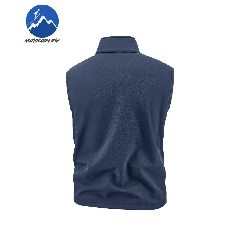 Maxbarley Mens Softshell Waistcoat 2025 Luxury Elegant Camping Thermal Sleeveless Coat Premium Travel Windproof Gorpcore Wear