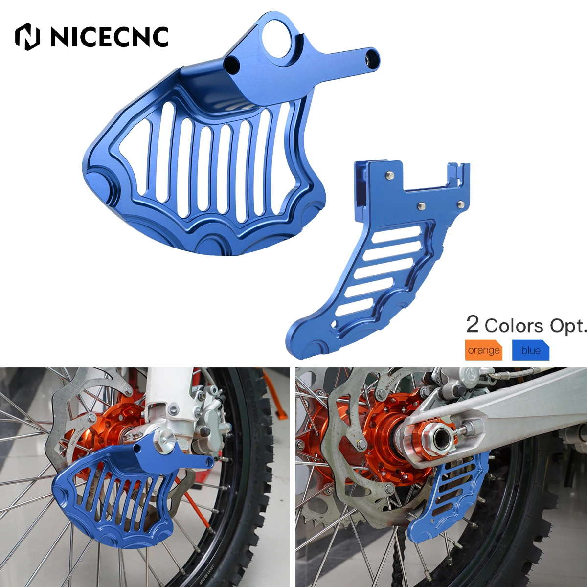 NiceCNC Front Rear Brake Disc Guard Protector Cover For Husqvarna TE FE TC FC 125 250 300 350 400 450 501 2014 2015 Husaberg