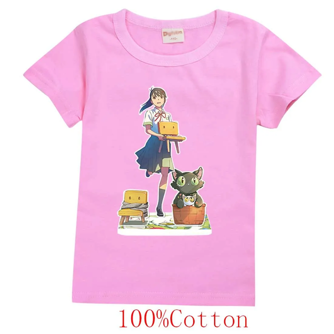 

Suzume No Tojimari Kids Clothes Toddlers Summer Short Sleeve T Shirt Cotton Baby Girls Fashion Tees Little Boys Tops Shirts 6 8T