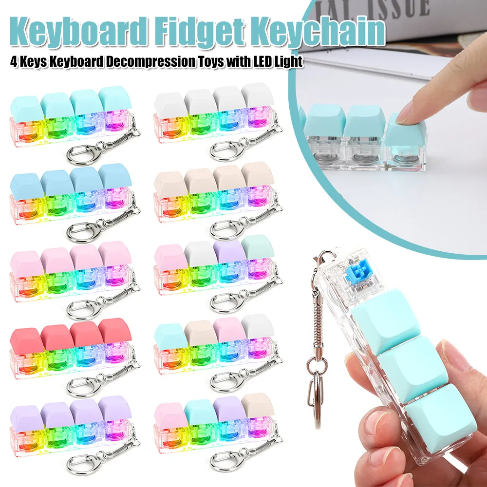 

Клавиатурный куб-антистресс с 4 клавишами и LED-подсветкой для взрослых: снимает стресс, помогает скоротать время