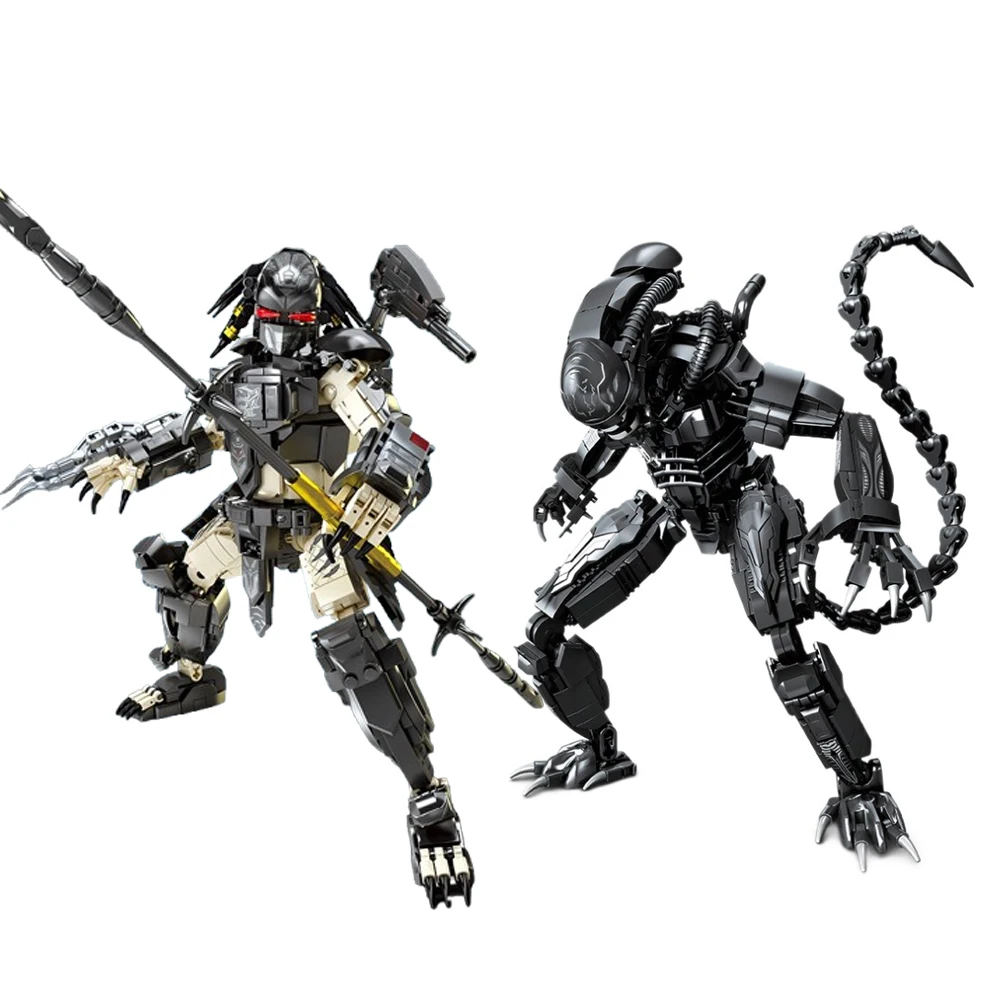

Predator MOC Building Blocks Alien Monster Classics Movie DIY Mini Bricks Figure Assembly Toys For Kid Birthday Gifts