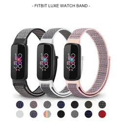 Fitbit luxe用ナイロンストラップ,fitbit luxeスマートブレスレット用交換用,スポーツ織り,バンド,アクセサリー