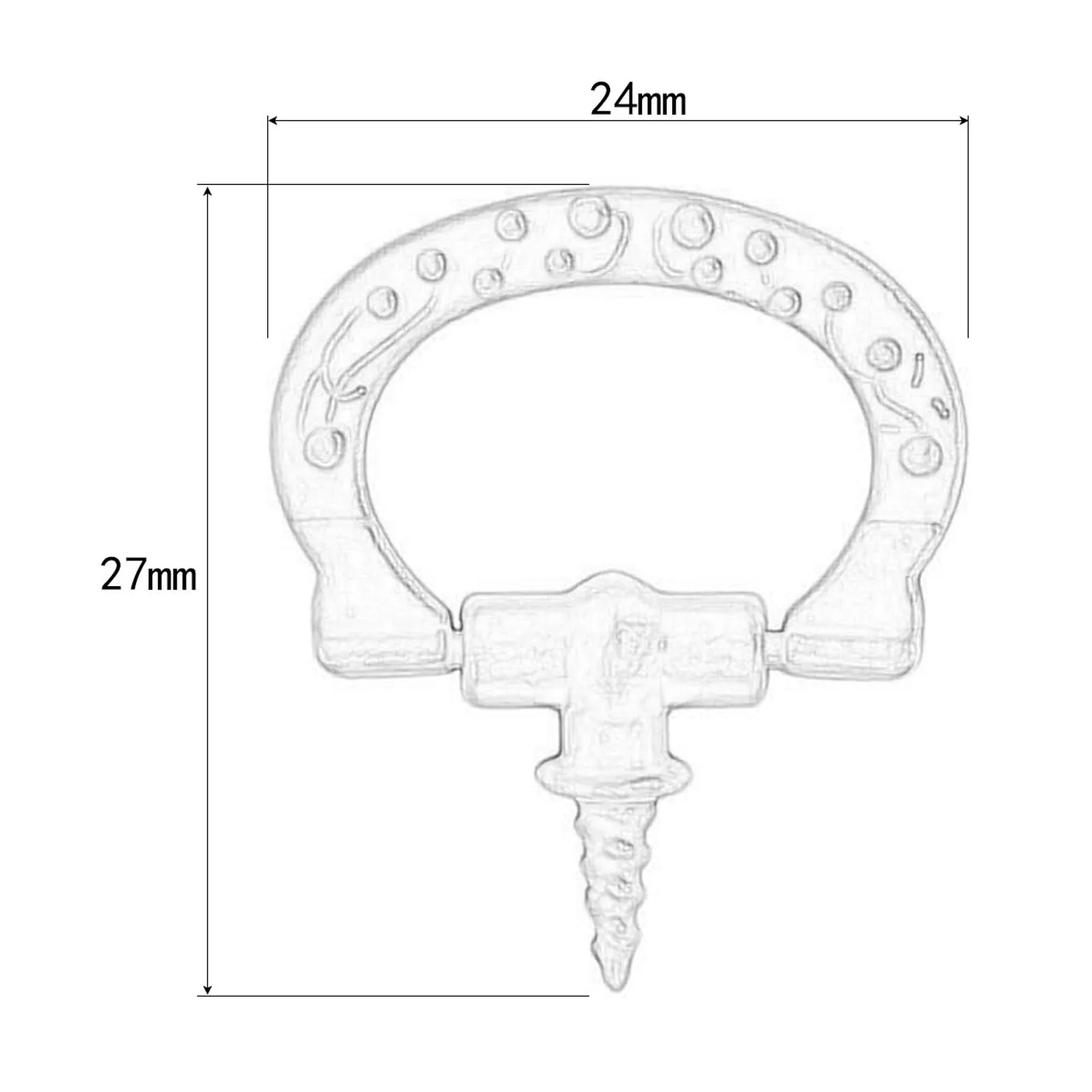 5pcs Zinc Alloy Vintage Furniture Fittings Cabinet Knobs Jewelry Box Drawer Cupboard Pull Handles Self-Tapping Screws 24*27mm
