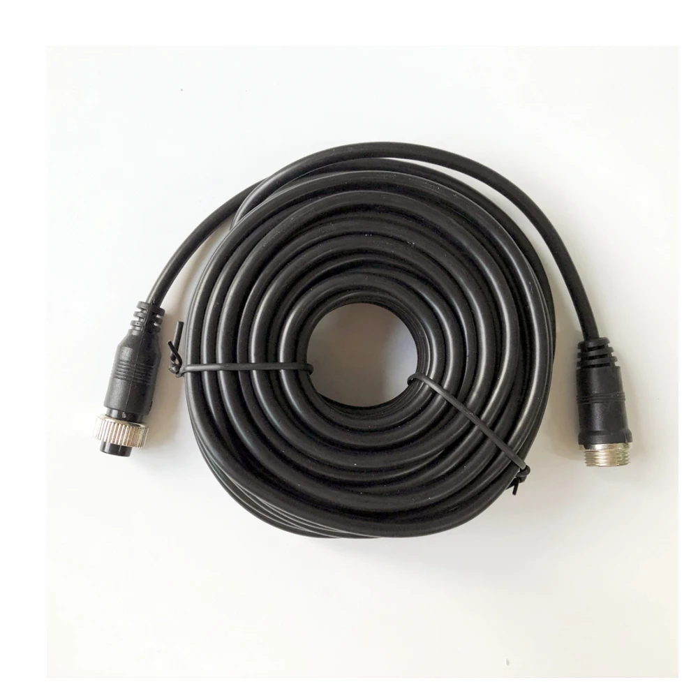 หัวการบิน Extension Cable 4 PIN Connector 5M/10M/15M/20M/30M สำหรับรถบรรทุก Monitor กล้องการเชื่อมต่อ