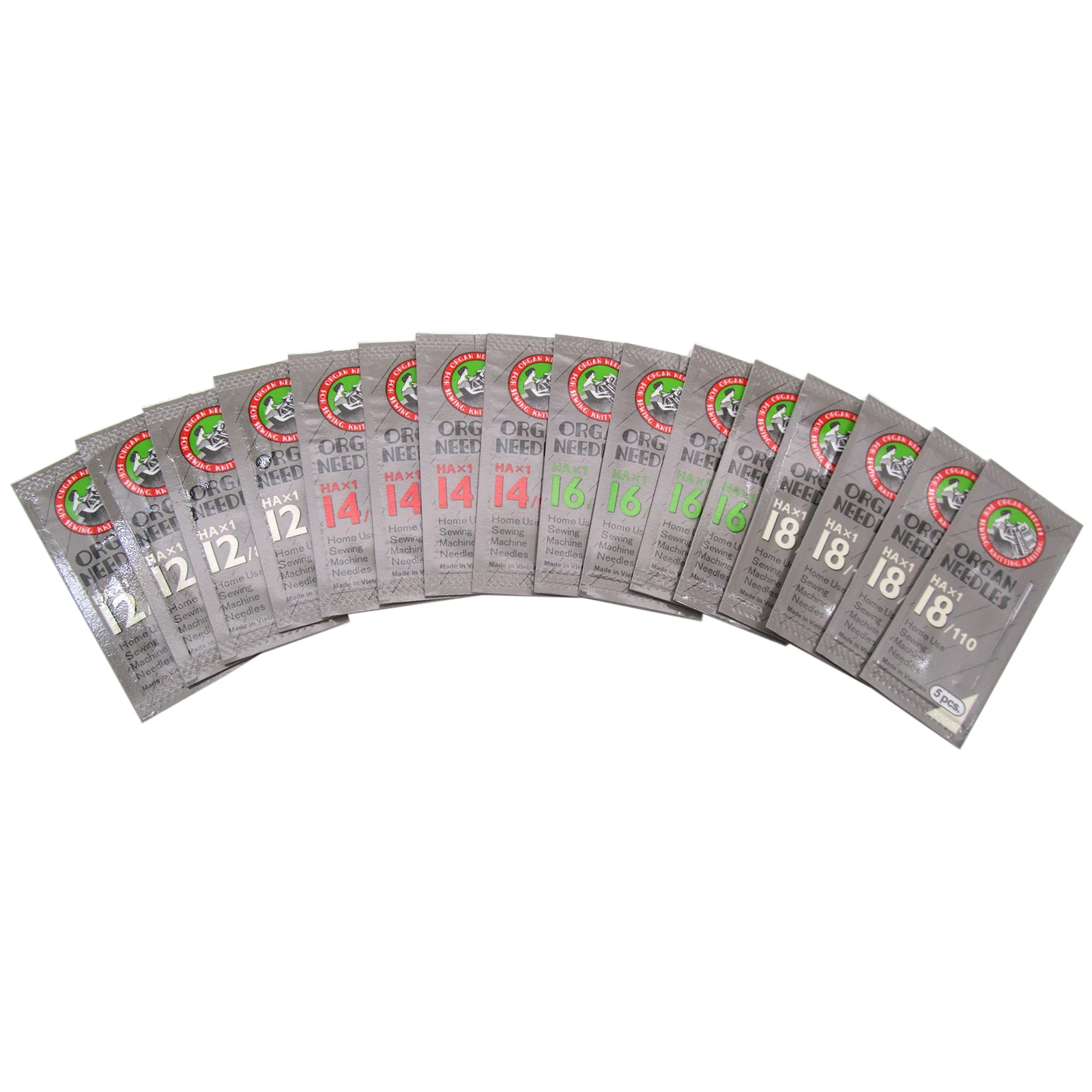 80 PCS IGŁY DO SZYCIA ORGANÓW Kompatybilne z SINGER, Pfaff, JANOME, RICCAR, NECCHI, BROTHER, BERNINA, BABYLOCK HAX1 130/705H (15x1)