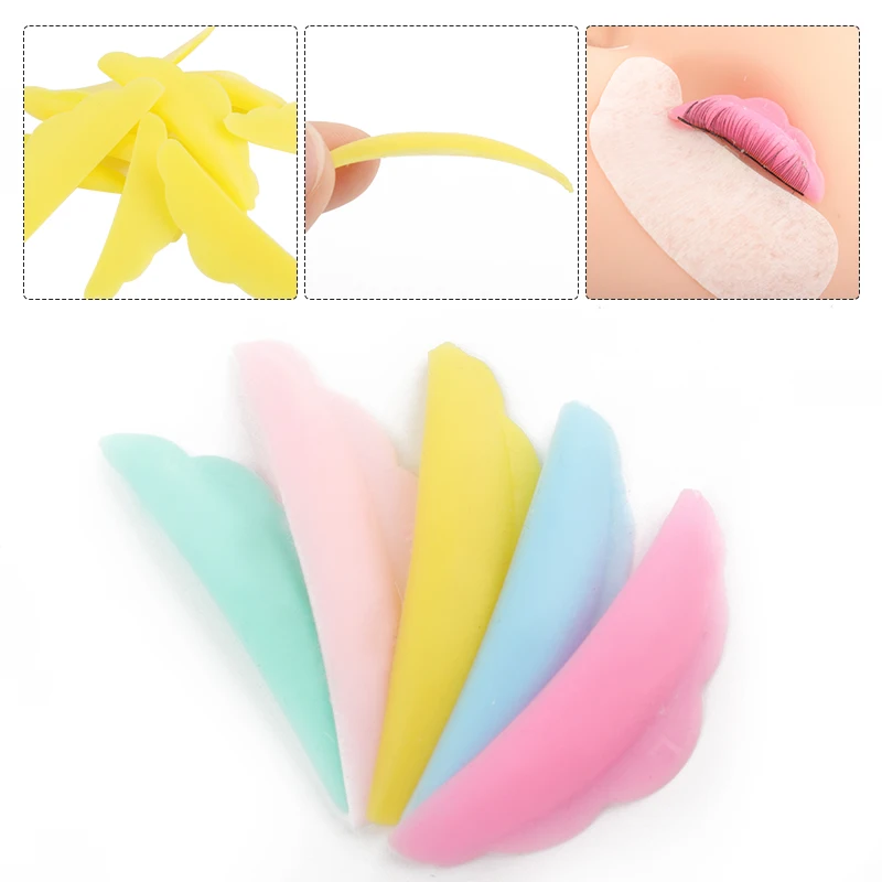 5 Paar Silikon-Wimpernverlängerungs-Schutzpads, Sonnenblumen-Wimpernpads, wiederverwendbare Lifting-Curler-Schutzpflaster, Wimpern-Make-up-Tools