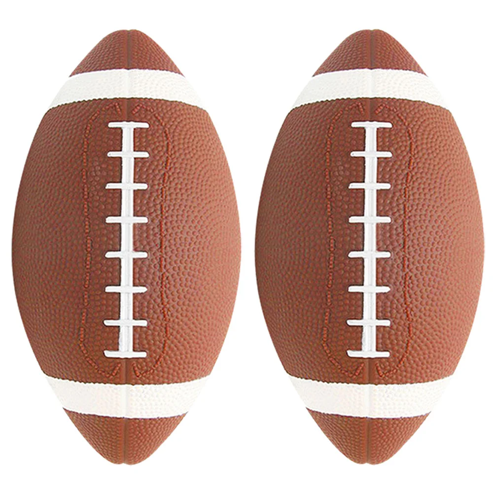 2 Pcs Rugby Equipment Outdoor Ball Kids Football Indoor Toy Children Pvc Training