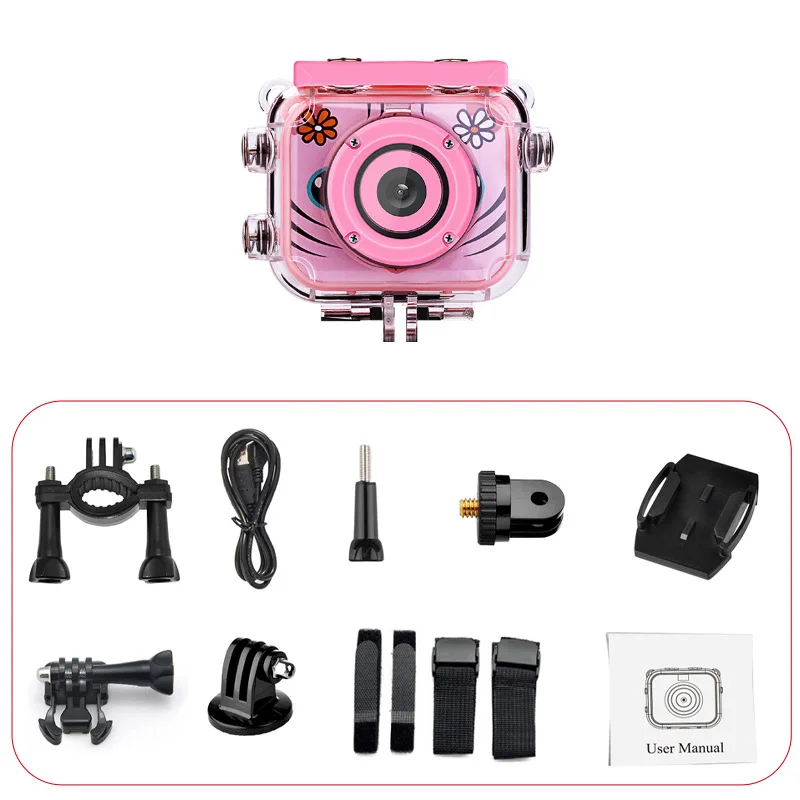 كاميرا أطفال مقاومة للماء، أنثى، قادرة على التقاط الصور، كاميرا رقمية، مناسبة للغوص