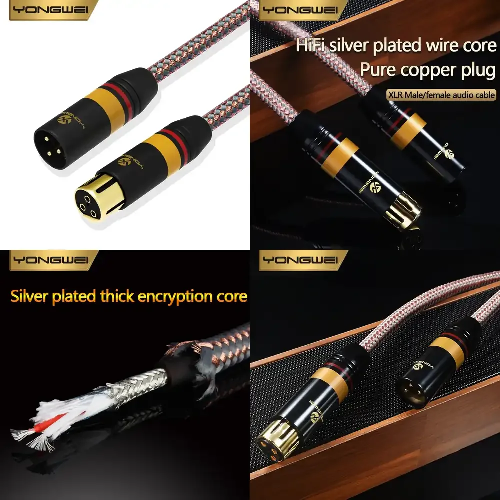 Cable de Audio XLR Macho a Hembra YONGWEI, Cable de Micrófono Balanceado de 3 Pines, Cable de Extensión para Altavoz, Cable de Grabación de Estudio de Alta Calidad