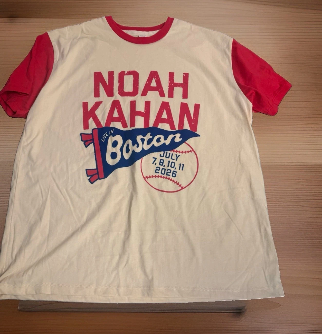 2026 Concert Vintage Raglan Noah Kahan Live in Boston Jersey Oversized T-shirt Suitable for Daily and Training Wear Quick Drying