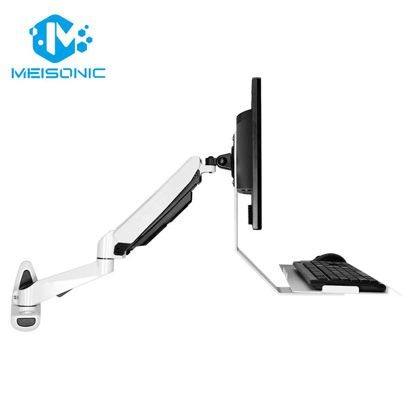 GM212KB Vesa Wall-Mounted Industrial Robot Arm Monitor Stand New Projector Mount Workstation with Industrial Arm Monitor