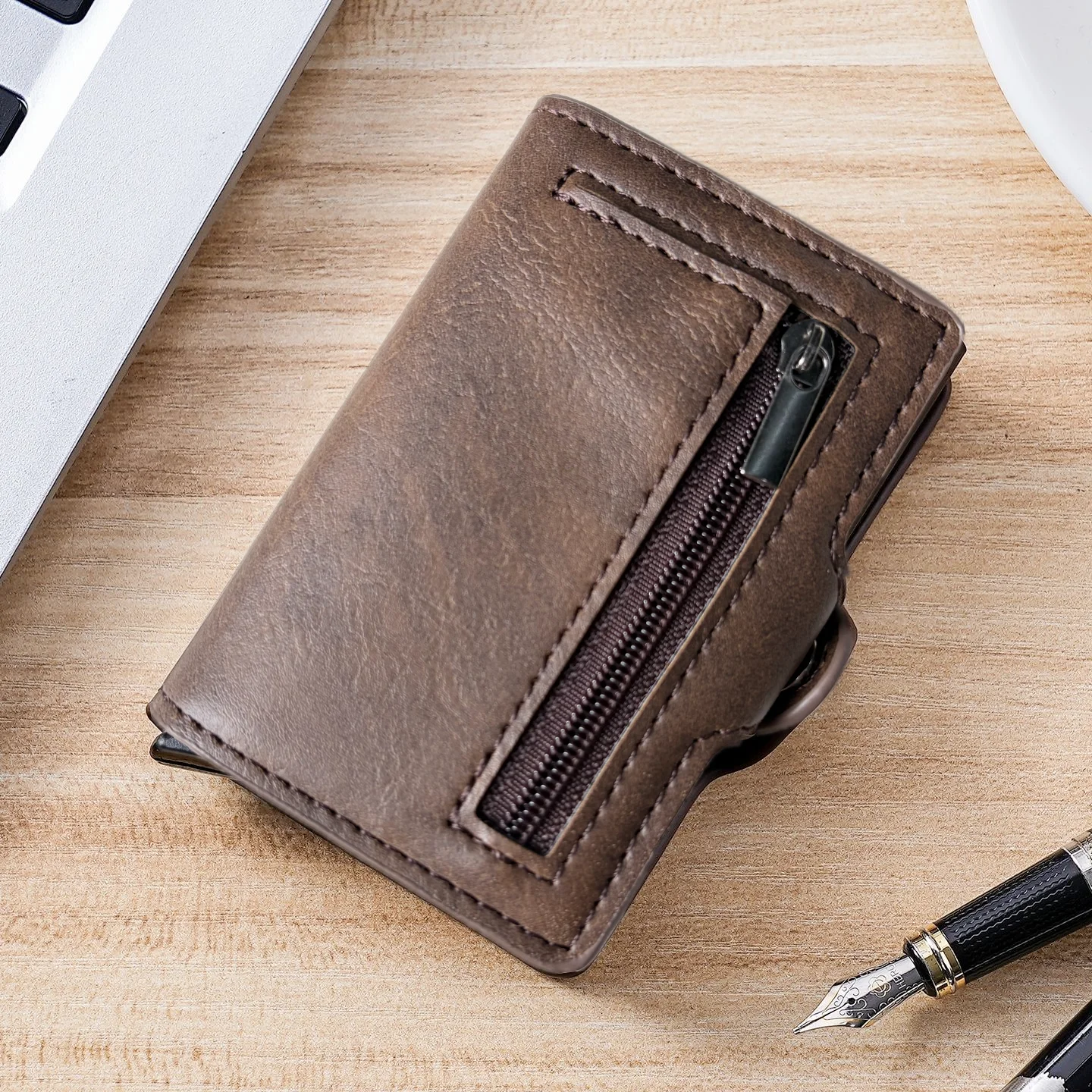 Herren Slim Wallet RFID-geschützte Geldbörse Kartenhalter – Detail 11