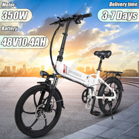 SAMEBIKE 20LVXD30 Electric Bicycle 350W Brushless Motor 48V10.4AH Lithium Battery Aldult E-bike 20-In Tire Folding Electric Bike