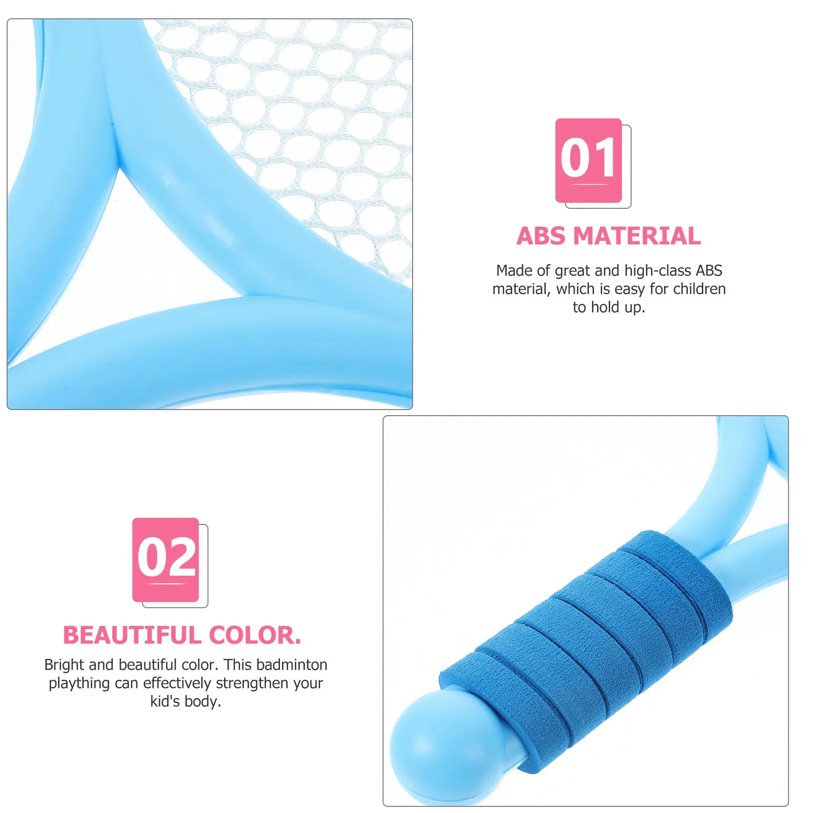 

2pcs Tennis Racket Plastic Kids Outdoor Sports Game Parent Child Fitness Equipment Athletic Training Toy for for Kids
