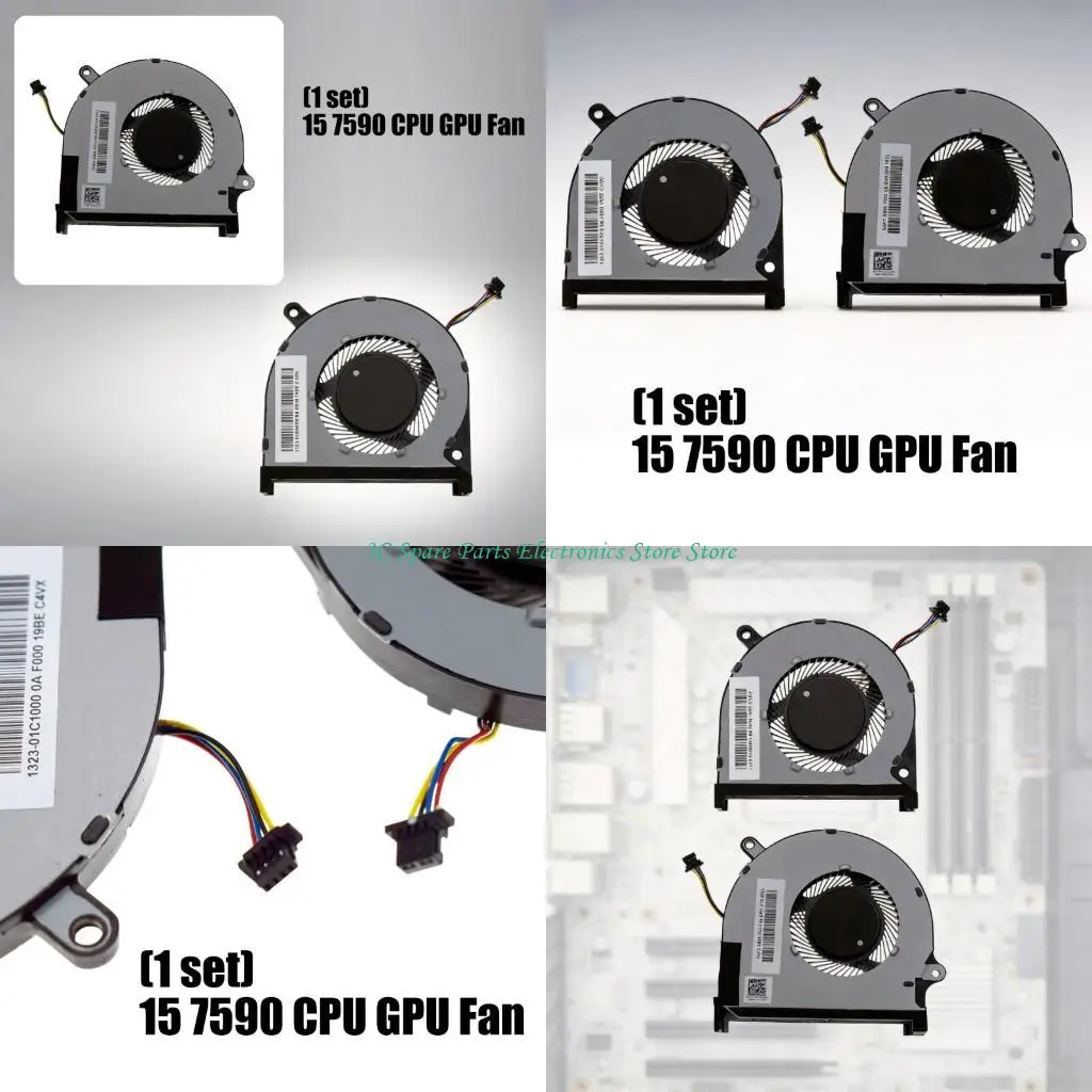 SZ CPU + GPU ventilador refrigeración portátiles refrigeradores ventilador para 15 7590 7591 7590 P83F Seriess ventilador