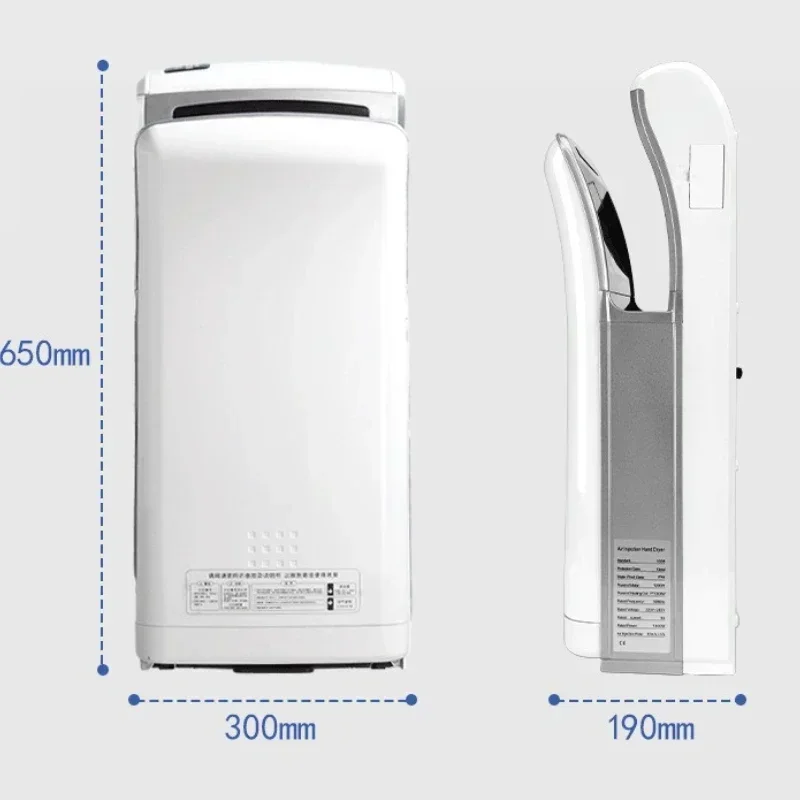 Commercial Fully Automatic Jet Dryer Hand Dryer - Energy Efficient Instant Dry Commercial Grade