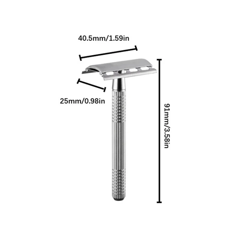 New Silver Men's Metal Safety Razor Sharpness Shaver Classic Styling Quick Replacement Blade Safe Shaving Beard Wholesale