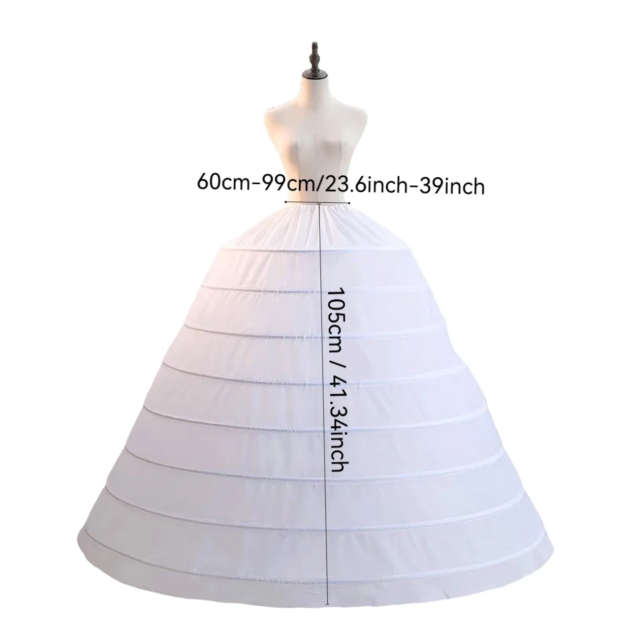 

Кринолиновая нижняя юбка, свадебное платье, нижние юбки для платьев 15 лет, 8 обручей, свадебное платье без шнуровки под платьем