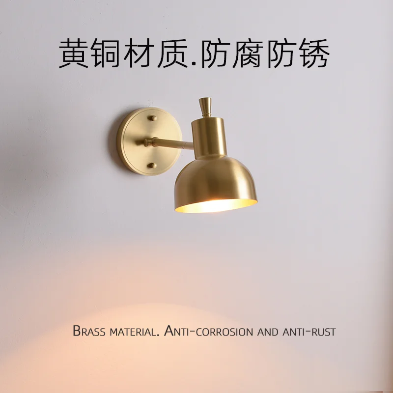 

Round table brass wall lamps compact and beautiful for study lighting, cloakroom lighting, french wall lamps