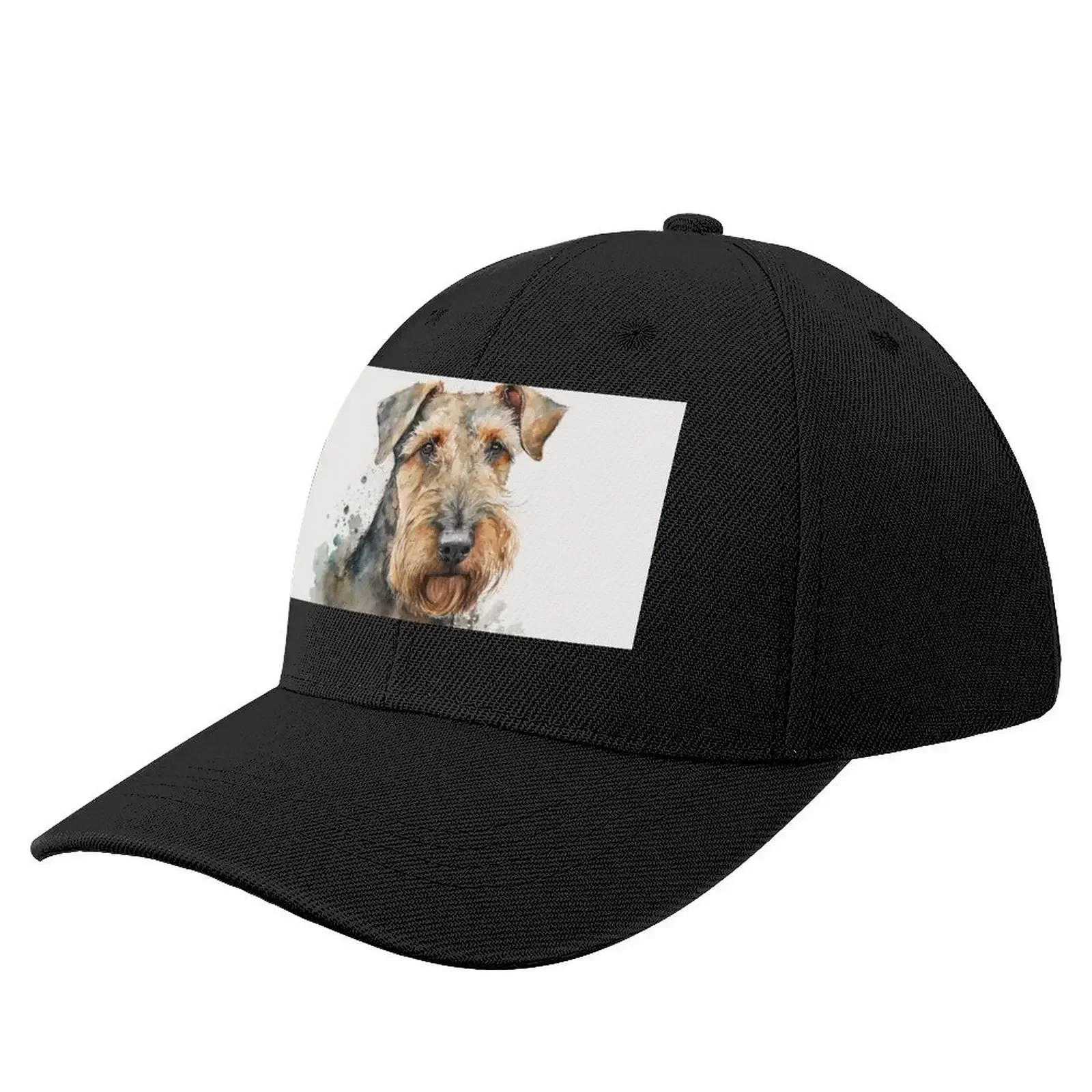 Artistic Watercolor of a Airedale Terrier Dog Baseball Cap New In Hat sun hat Mens Women's