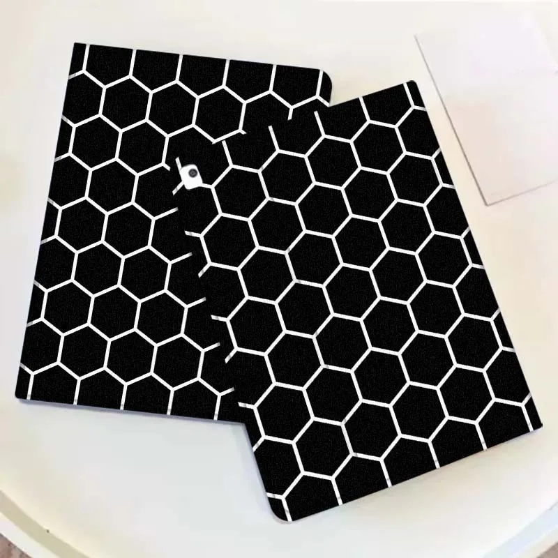 Geometric Hexagon Pattern For iPad Pro Mini Air 1 2 3 4 5 6 7 10 11 th 8 9 gen 11 M4 M5 Foldable Tablet Case Cover