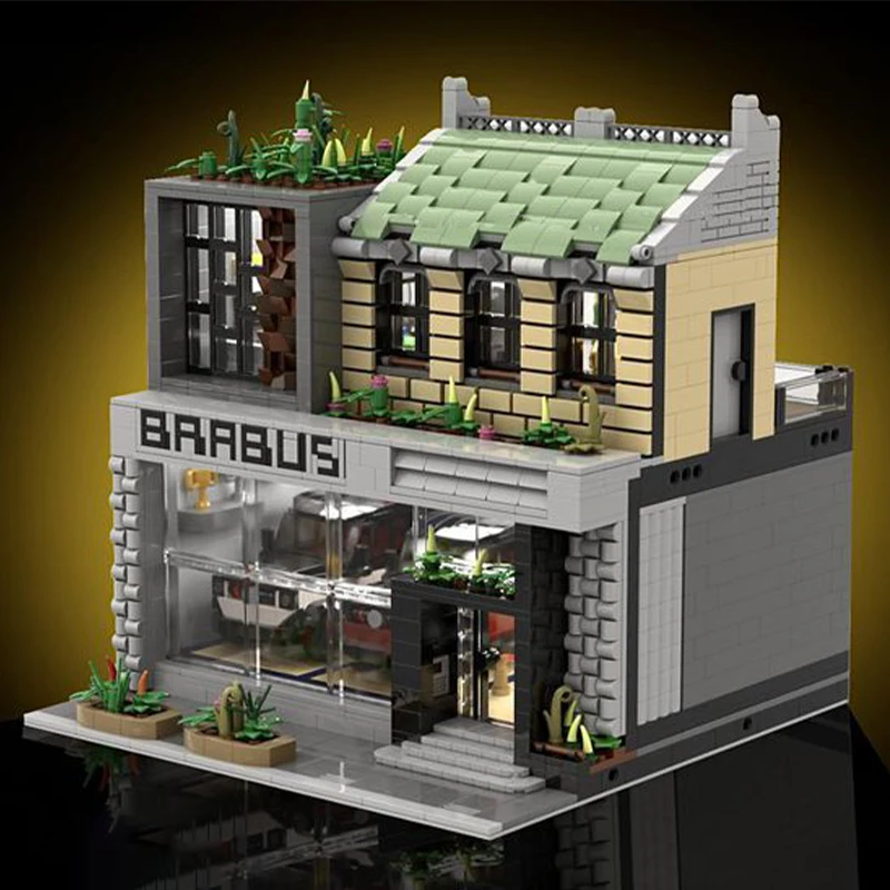 

NEW 2471PCS City Hot Selling Street View Moc Modular BRABUS Dealership model DIY creative ideas Child Toy Assembly Puzzle Gift
