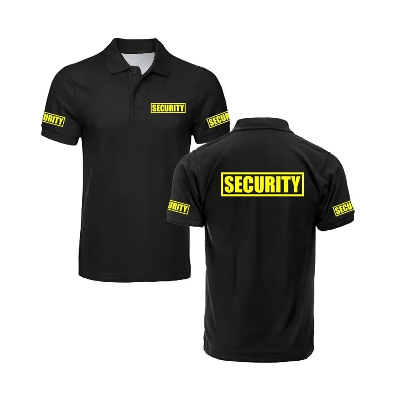 Security Classic Man Polo Shirt Breathable Quick Drying Guard Bodyguard Uniform Work Clothes Causal Light Soft Wholesale Tops