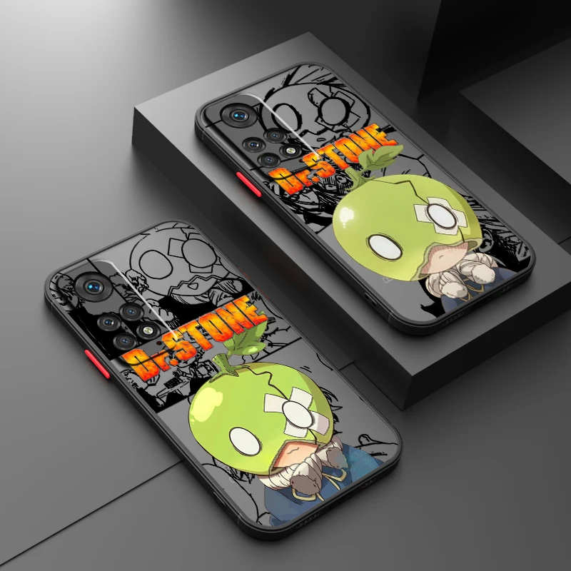 

D-Dr.STONE Anime Cool Cute Frosted Translucent For Redmi 8 8A 9A 9C 9AT 9 9T 10X 10A 10C 10 11A 12C 12 13C 5G Back Phone Case