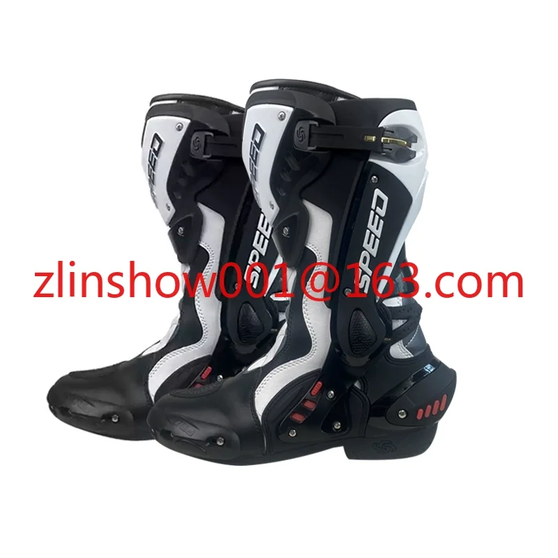 PRO-BIKER Motorcycle Boots Men Women Riding Mid-Calf Ankle Protective Shoes Motorbike Rider Boots Racing Long Boot