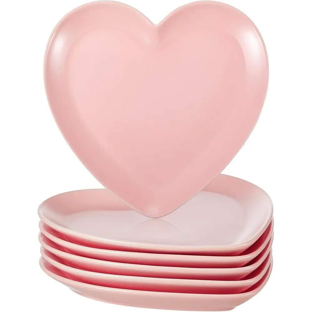 

Heart Shaped Bowl Ceic Dinner Plates 7.4 Inch Serving Dish Saucers Plates Porcelain Salad Appetizer Plates Sushi Dipping Dert Bo