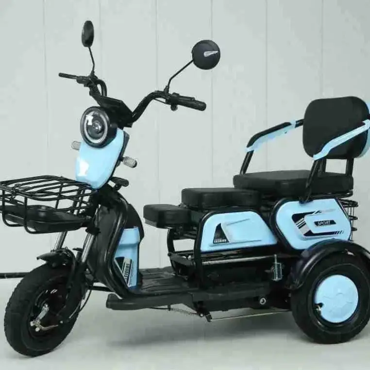 

New Intelligent Control High Quality Leather Padded 3 Speed Lead Acid or Lithium Battery Powered Electric Tricycle Motorcycle
