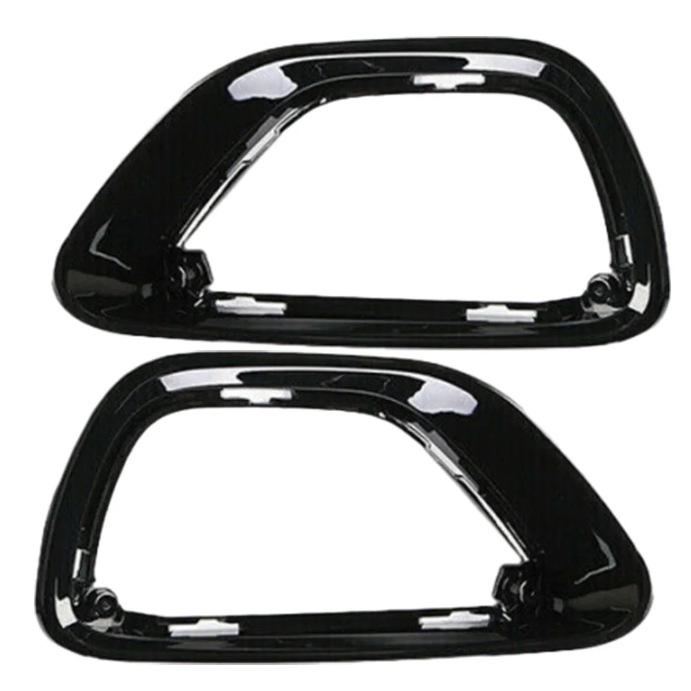 ABS Black Front Bumper Fog Light Covers with Clip-on Design Front Bumper Fog Light Covers Fit For Jeep Grand Cherokee 2014-2017