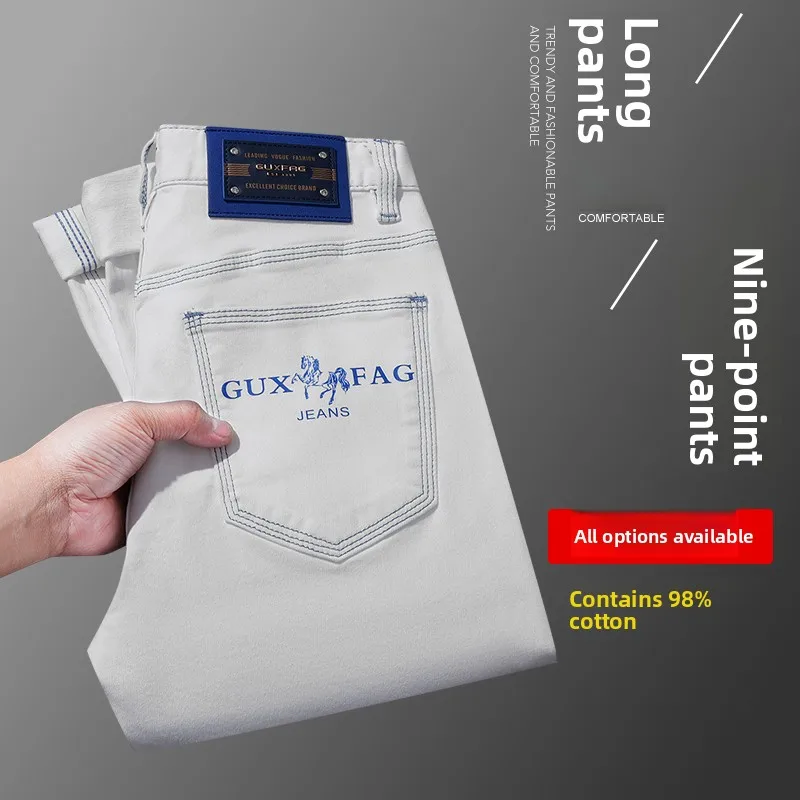 

New Men's Jeans Casual Versatile Spring Summer New Sle from Guangzhou Xintang Town Outlet Store Classic Straight Leg Fit