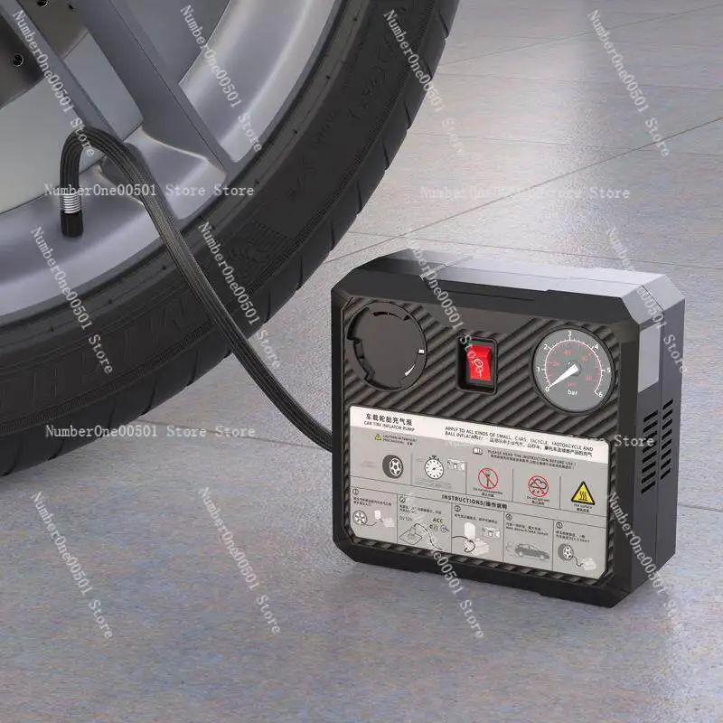QB03 Electric Air Pump Home Outdoor Car Portable Tire Inflator
