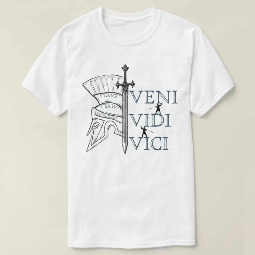 

Veni Vici Vidi Roman Empire SPQR Roman Legion T-Shirt 100% Cotton O-Neck Short Sleeve Summer Casual Mens T-shirt Streetwear